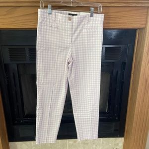 Ann Taylor New with Tags Lilac Plaid Crop Pants 4